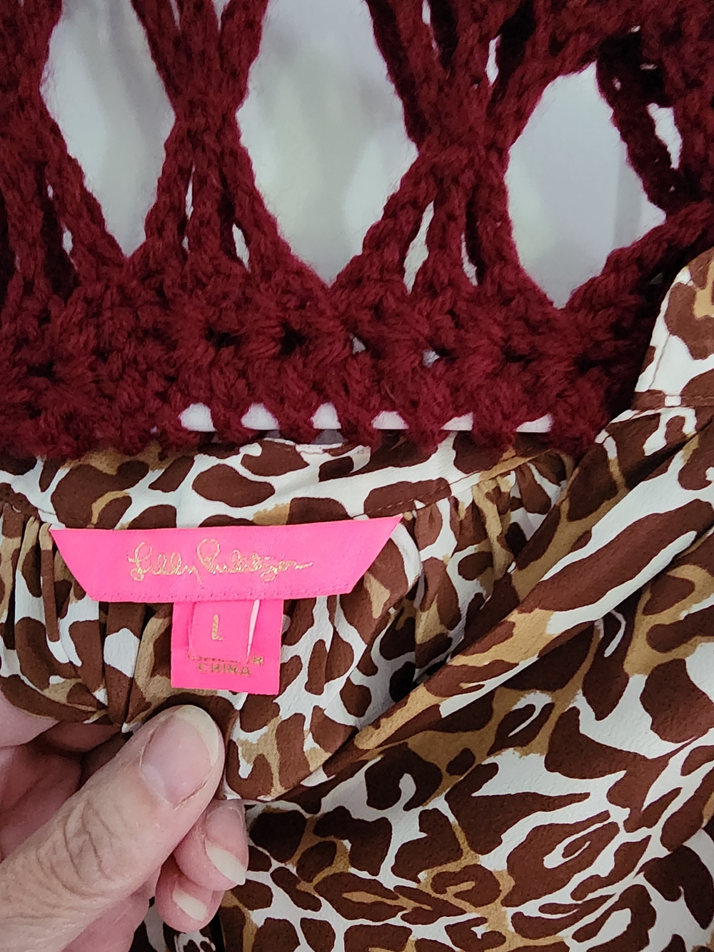 Lilly Pulitzer Brown Leopard Print Top